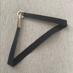 WHBM Black Leather Stretchy Belt